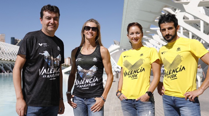Media, Maratón y 10k de Valencia descubren sus camisetas/Mitja, Marató i 10k de València descobrixen les seues camisetes
