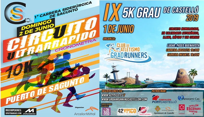 Cientos de corredores compiten en Sagunto y Castellón/Centenars de corredors competixen a Sagunt i Castelló