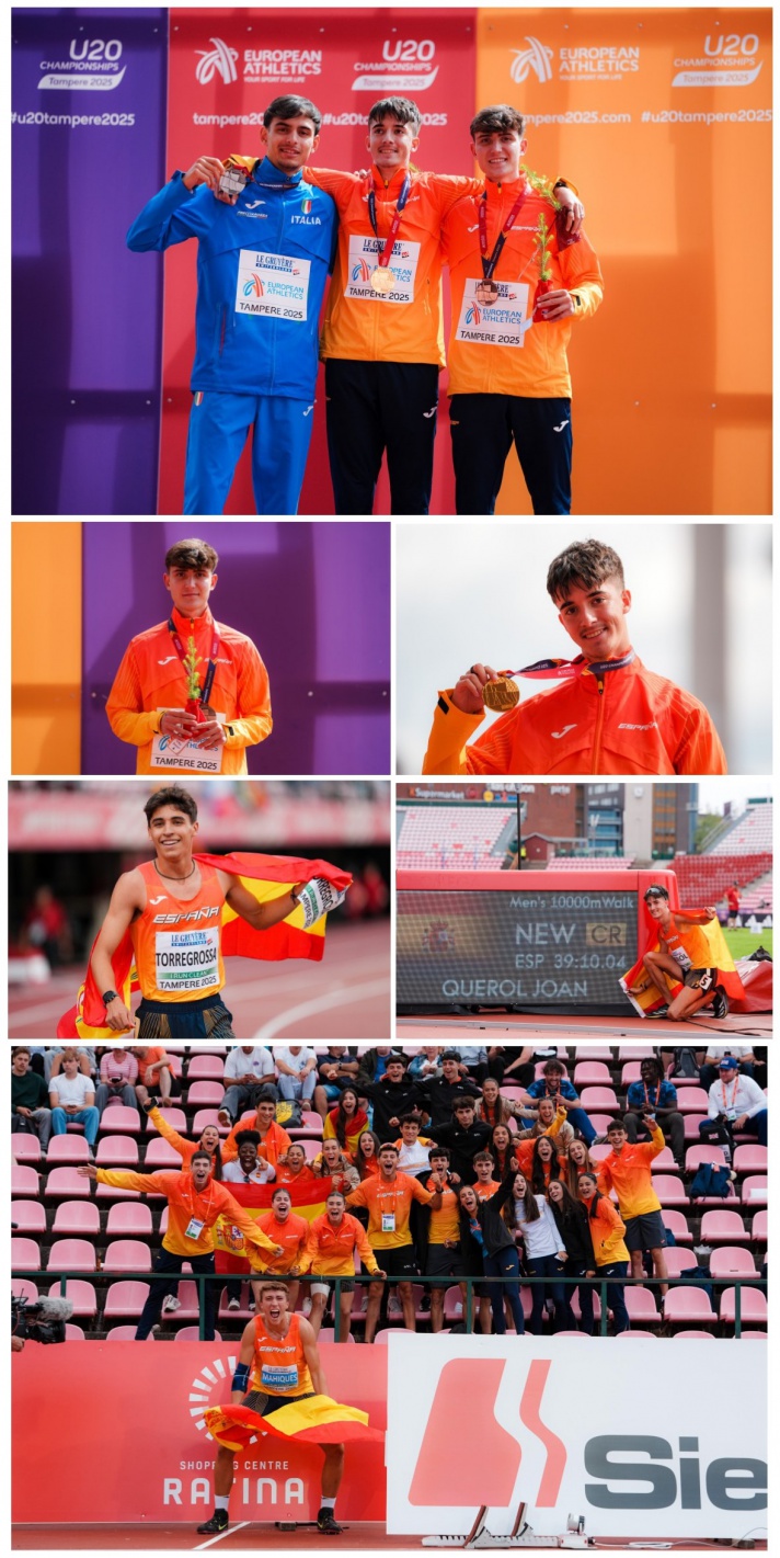 Joan Querol y Rafa Mahiques, los primeros campeones de Europa sub20 de la historia del atletismo valenciano/Joan Querol i Rafa Mahiques, els primers campions d'Europa sub20 de la història de l'atletisme valencià
