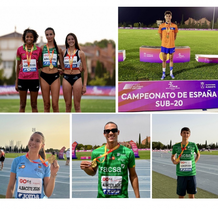 El atletismo valenciano arrasa en el Campeonato de España sub20/L'atletisme valencià arrasa en el Campionat d'Espanya sub20